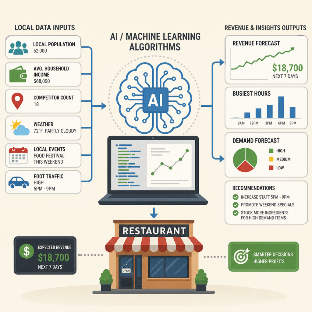 Machine learning and predictive analytics forecasting restaurant revenue for site selection