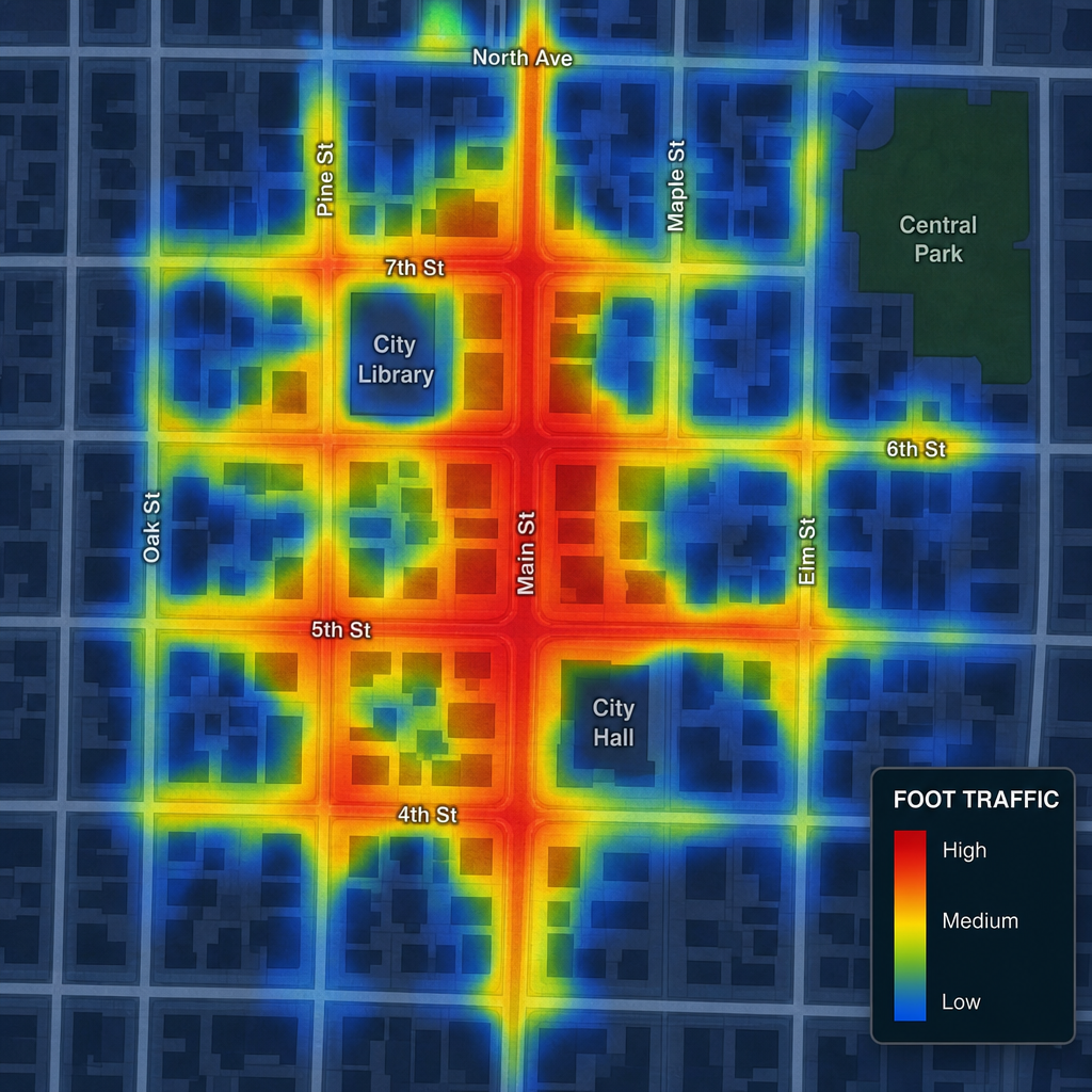 Foot traffic and mobility data for restaurant location analysis