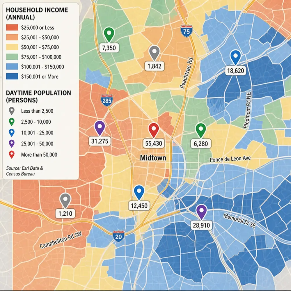 Texas retail traffic counts and corridor access for restaurant sites