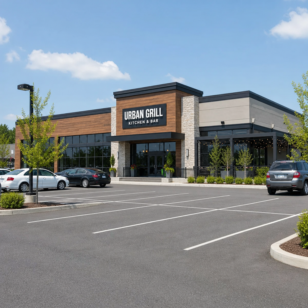 Restaurant parking accessibility and commercial zoning requirements for eatery site selection