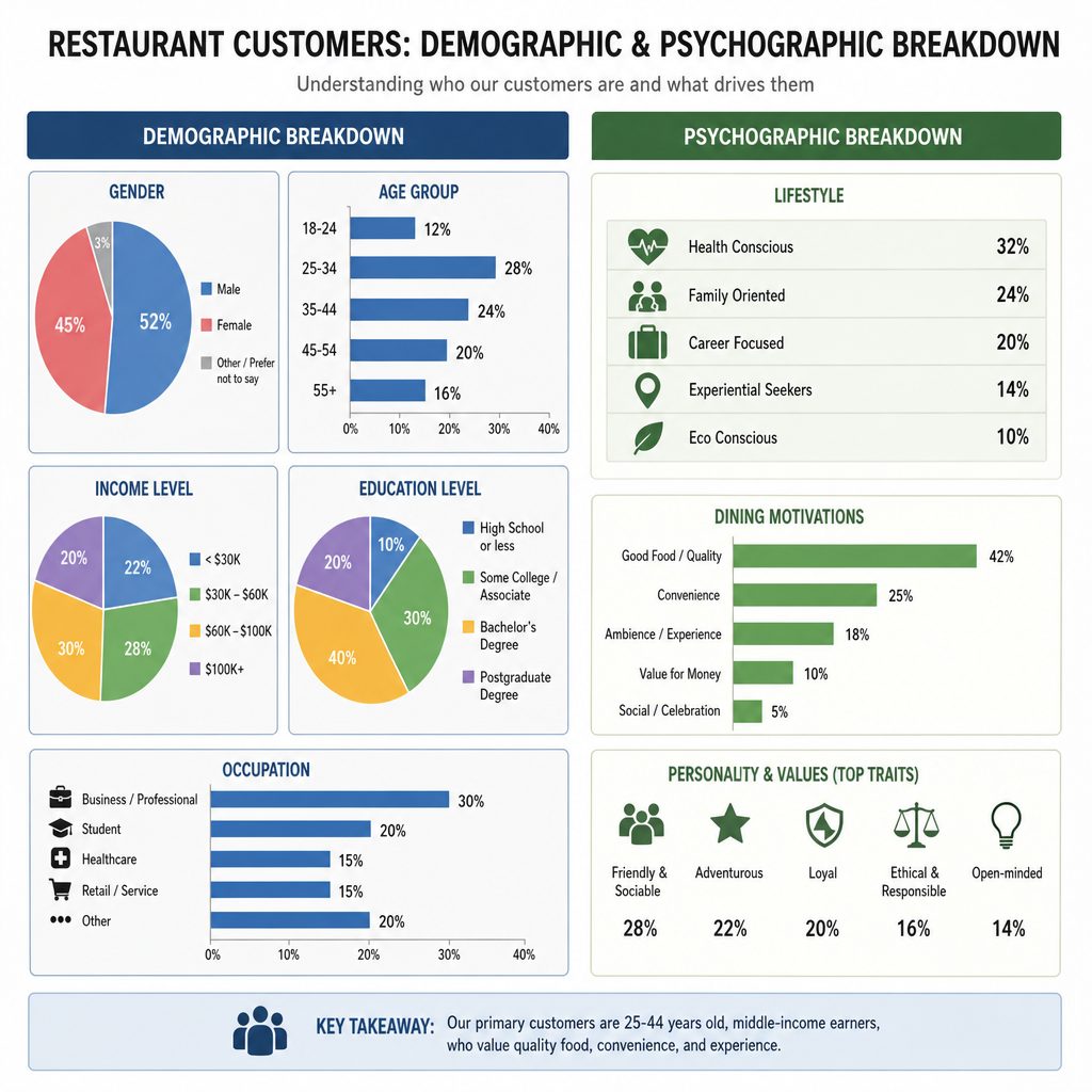 Demographics, psychographics, and diner profiling for restaurant site selection