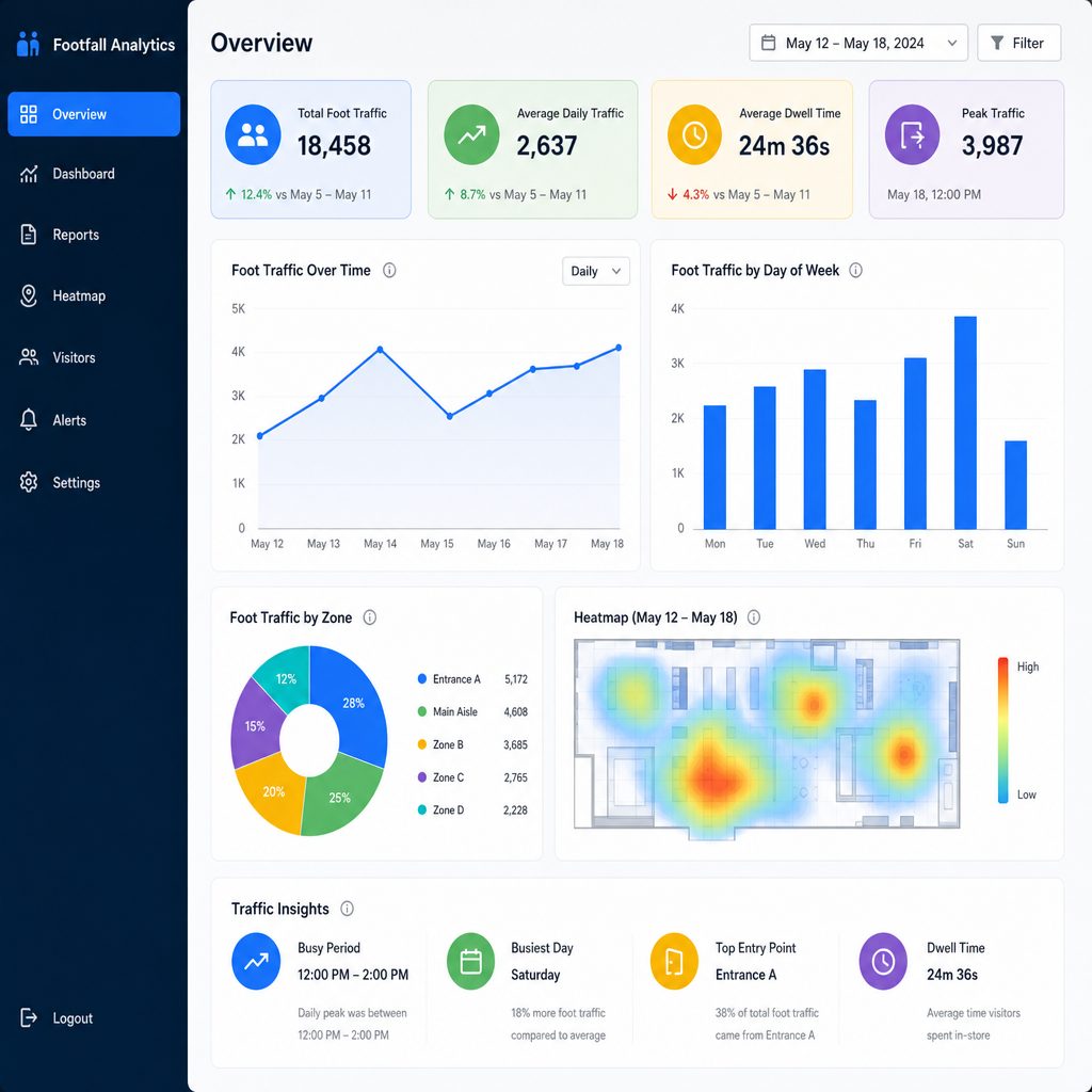 AI-powered restaurant foot traffic analysis for data-driven location decisions