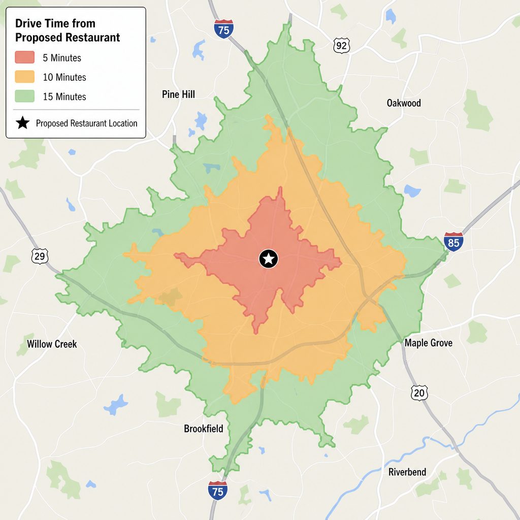 How to conduct restaurant trade area analysis with catchment areas