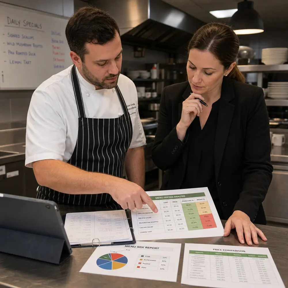 Analyzing rival restaurant pricing strategies and menu engineering benchmarks