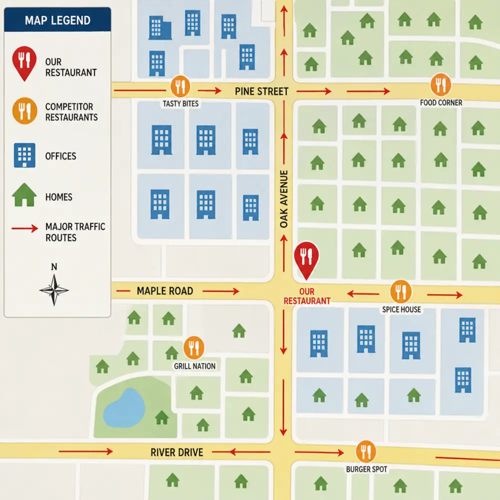 Restaurant location analysis, competition, neighbors, and lease economics