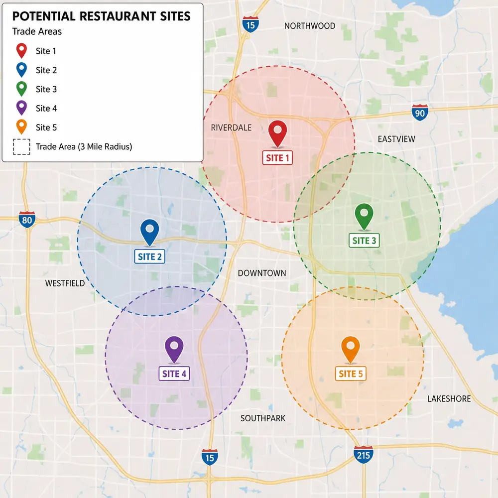 Profit-driven restaurant location strategy for choosing the most profitable site