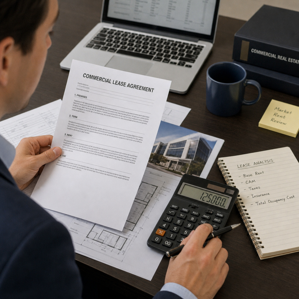 Commercial lease evaluation and financial planning for restaurant sites