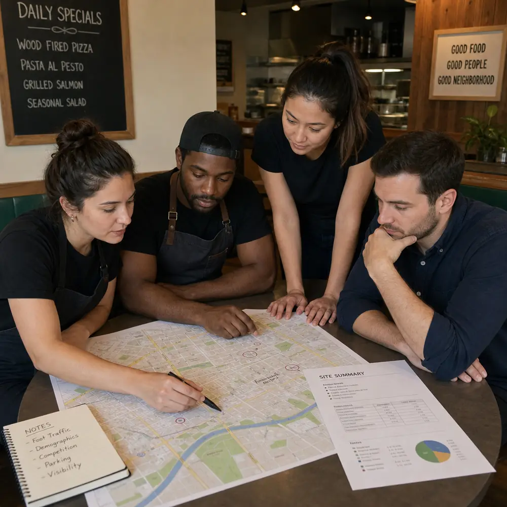 Restaurant market research and site evaluation for location decisions